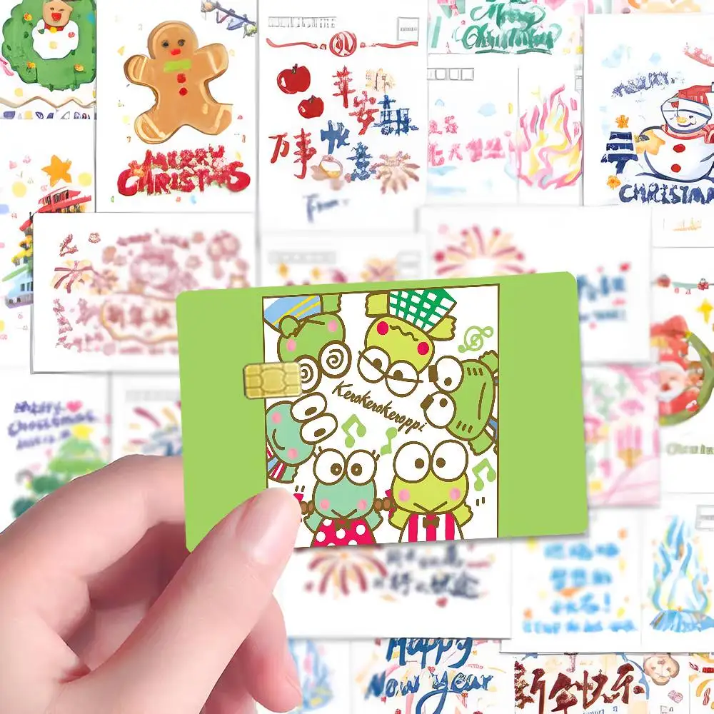 Cartoon K-Kero Kero Keroppi Cartoon Kreditkarten-Skin-Aufkleber für Bankkarten, Bus- und U-Bahn-Karten, wasserdicht, Geschenk für Frauen – Detail 10