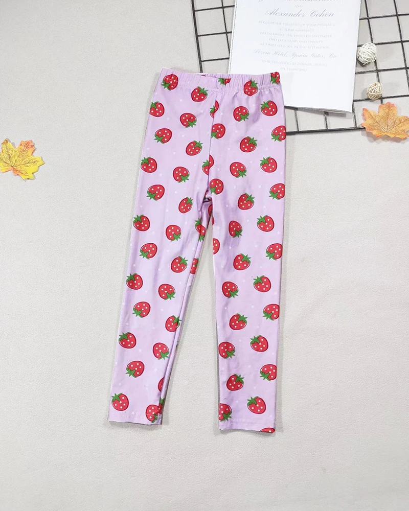 Mädchen Leggings Mode Cartoon Enge Hosen Frühling und Herbst Baby Mädchen Slim Fit Blumen Leggings Sommer Kinder Hosen – Detail 36