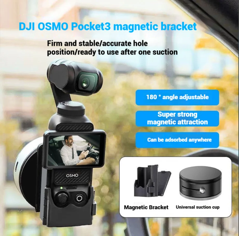 

For DJI Osmo Pocket 3 Magnetic suction cup fixing bracket sports camerama adapter for sports camera accessories