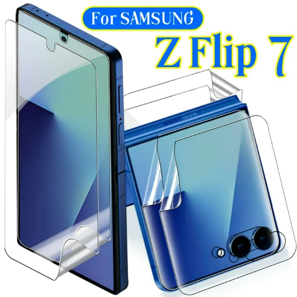 For Samsung Galaxy Z Flip 7 Hydrogel Film Screen Protectors Full Cover HD Clear Anti-scratch Soft Protective Films for Z Flip 7
