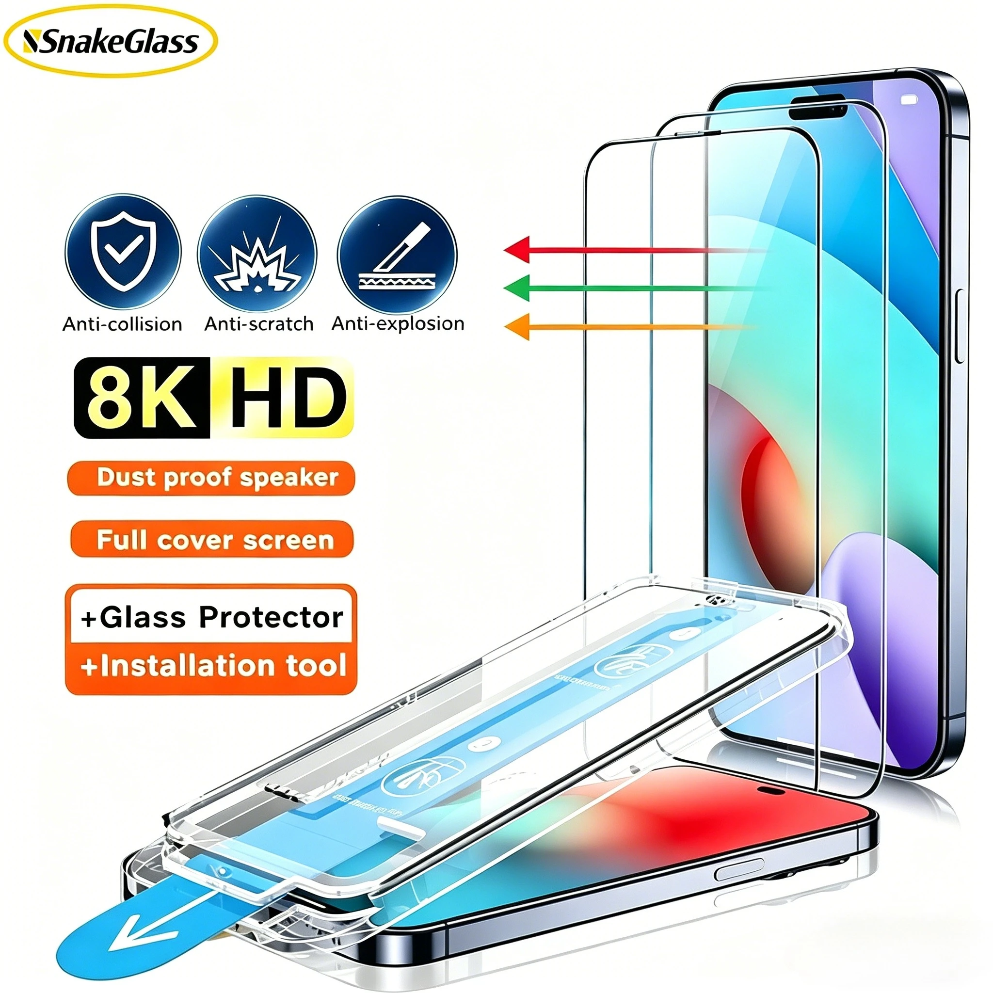 One-click Installation HD Screen Protector For Xiaomi Redmi Note 15 14 13 Pro Plus 12 11 10 Pro Screen protector Explosion-proof