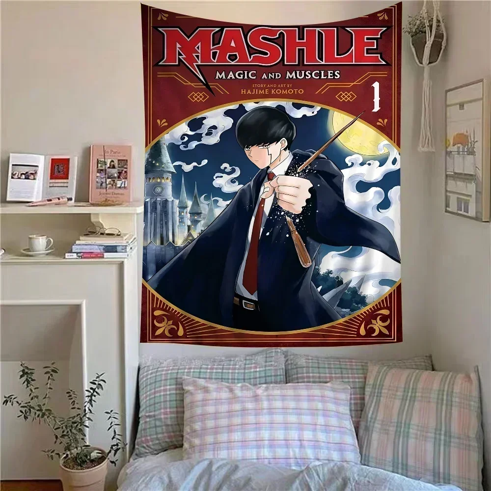 Mashle Magic and Muscles Cartoon Tapestry Art Science Fiction Room Home Decor Wall Hanging Sheets