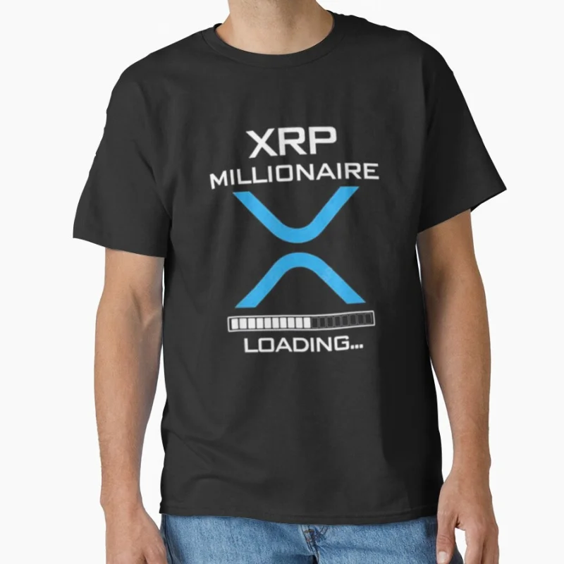 

XRP Cryptocurrency Millionaire Funny Crypto Token Blockchain Wallet HODL Gift T shirt for man Large size Tops