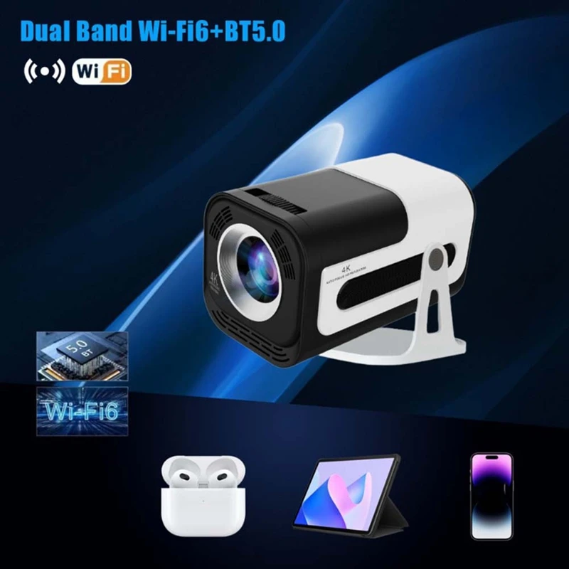 

JY320 Mini Projector 720P Android 13 4K Support, 180 ANSI, US PLUGJAS