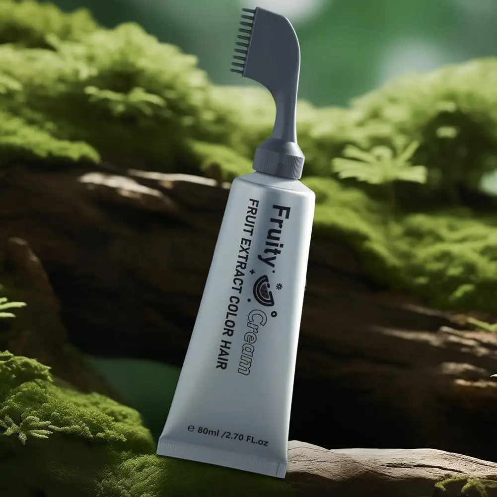 الفاكهة صبغة شعر كريم مستخلص نباتي صبغة شعر جوهر مع مشط صبغة شعر الشامبو النباتية فقاعة صبغة شعر لون الشعر غير التالفة