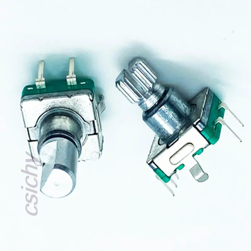 5pcs/lot Half / Plum axis rotary encoder, handle length 15mm / 20mm code switch/ EC11 / digital potentiometer with switch 5Pin