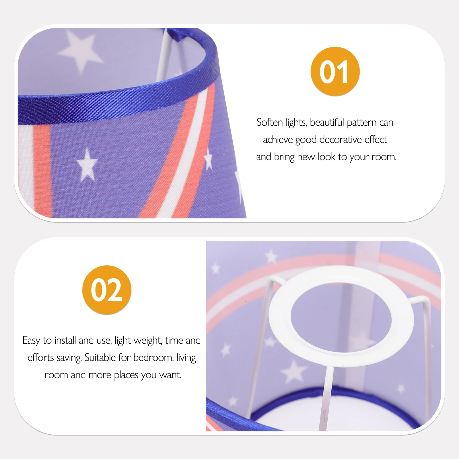 

Абажур для люстры, тканевый абажур, прочный, простой в установке, смягчающие светильники, красивый узор, абажур для домашнего декора