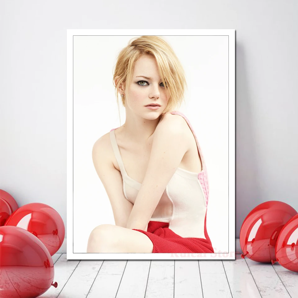 إيما ستون المشارك فيلم ستار جدار الفن قماش للعيش الفتيات غرفة المنزل غرفة نوم زخارف للحانات اللوحة