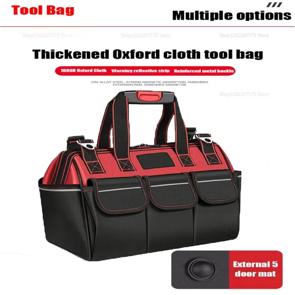 Bolsa de herramientas para electricista Oxford 1680D de alta resistencia, organizador de llaves impermeable, bolsa de almacenamiento de trabajo multifunción para contratistas, 2025