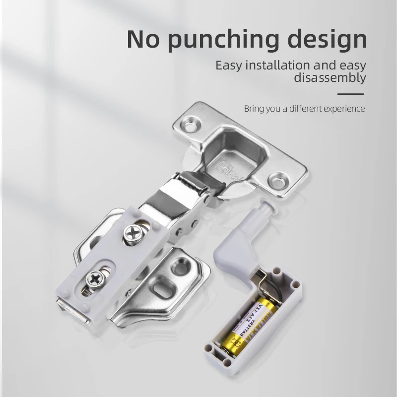 1PC Universal Wardrobe Light LED Under Cabinet Light with Battery  Sensor Armario Inner Hinge Lamp For Cupboard Closet Kitchen