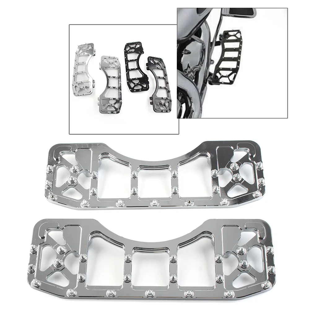 

Motorcycle Cross Country MX Billet Aluminum Front Floorboards For Harley Touring Dyna FLD