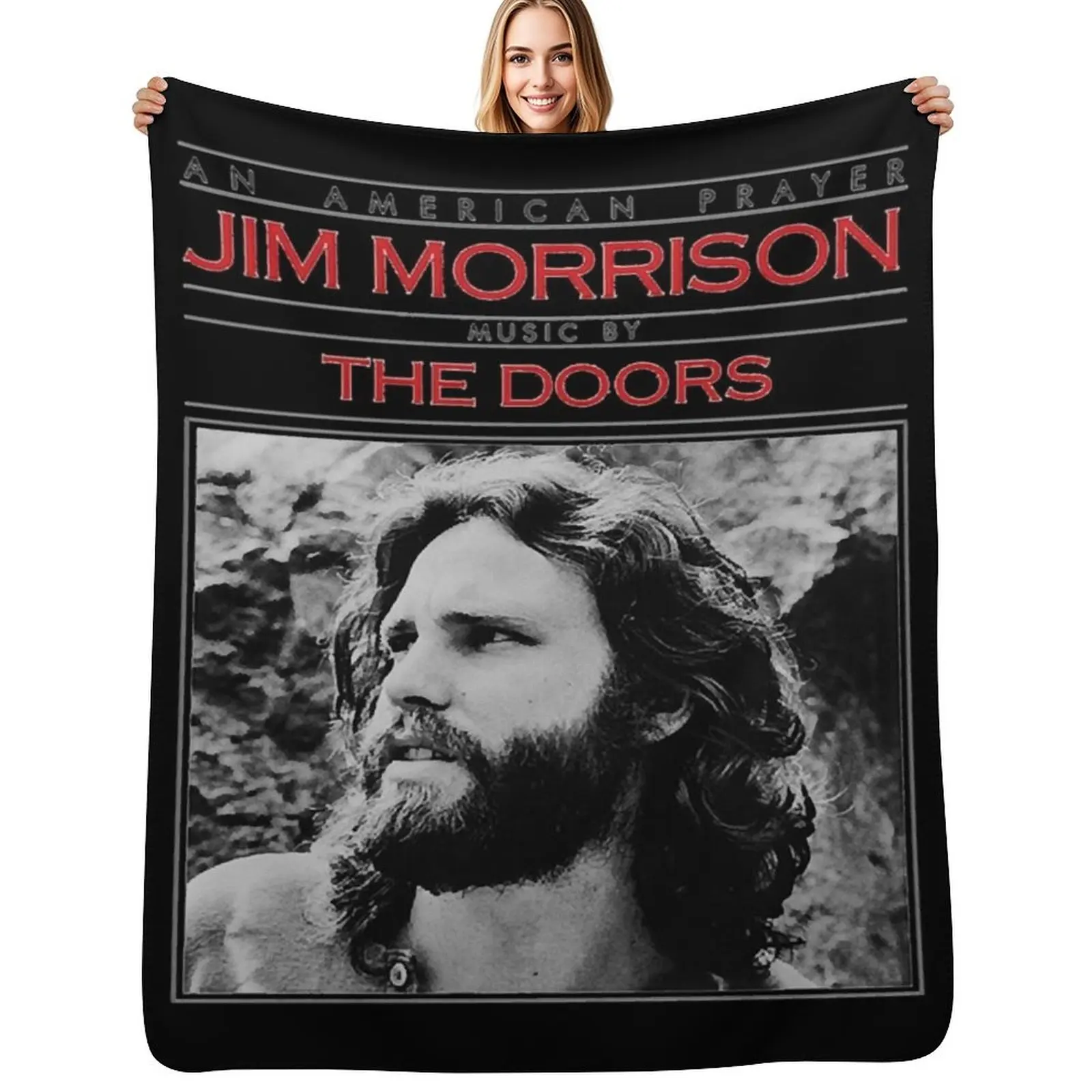 

An American Prayer Jim Morrison Classic Throw Blanket halloween Custom warm winter anime Blankets