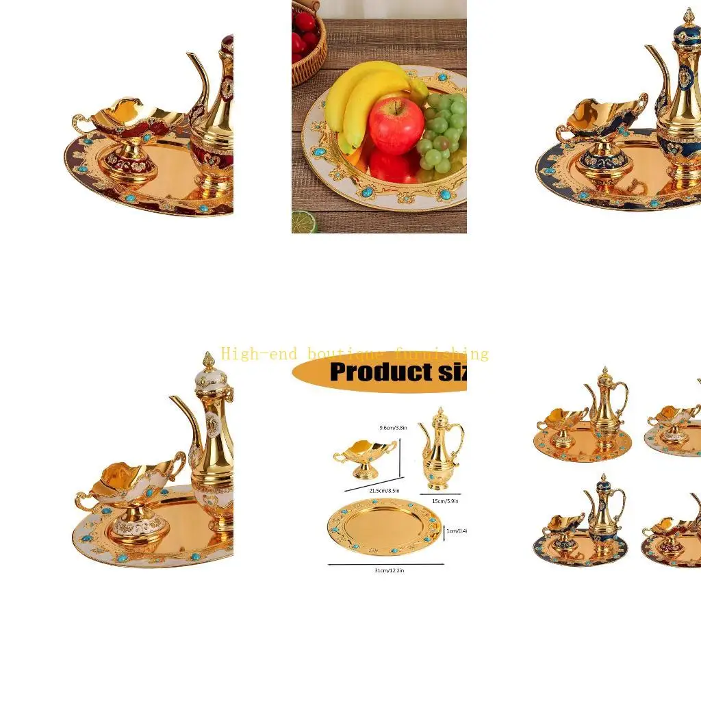 L9NB European Wine Glass Fruit Tray Elegantly Home Entertaining Coffee Pot