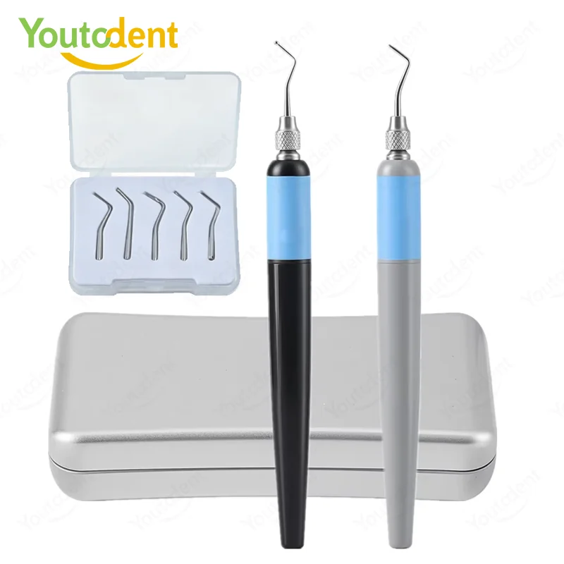  Wireless Dental Resin Plugger Kit Dental Composite Vibration Filling Device with 5pcs Tips Dentistry Root Canal Restoration