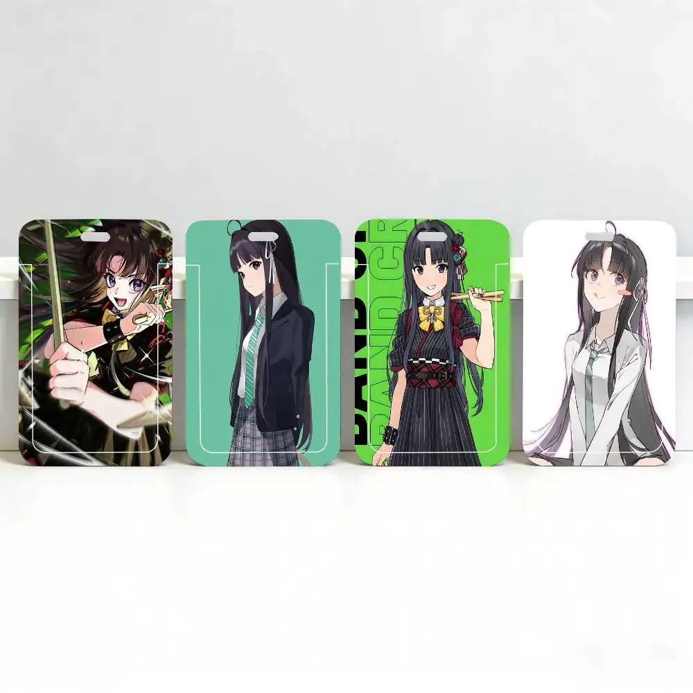 Awa Subaru Music Animation G-GIRLS BAND CRY Black Lanyard Card Holders Student Meal Cards And Campus Ids School