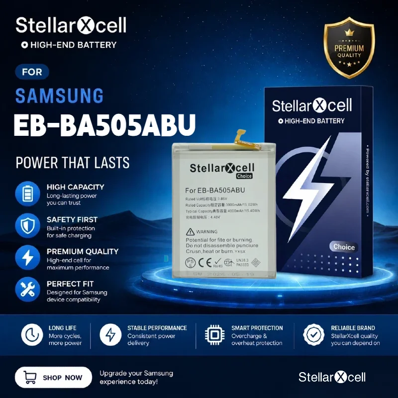 Batería de repuesto para Samsung A20 A30 A30s A50 A50s M10s M30 EB-BA505ABU, herramienta gratis, alta calidad y capacidad estándar