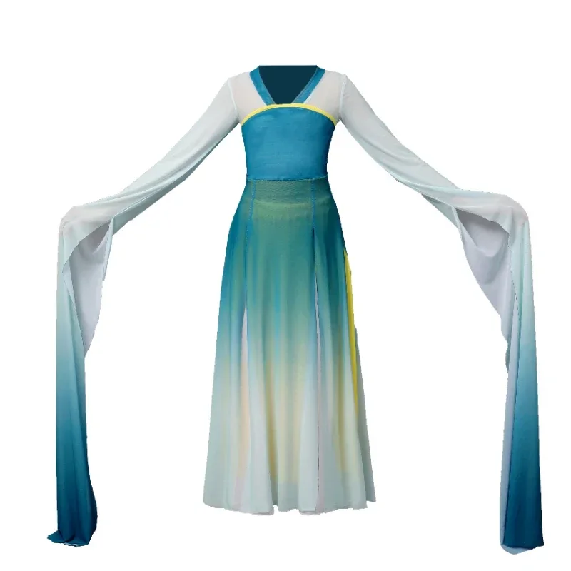 Chinese Folk Dance Classical Water Sleeve Performance Clothing Girls Traditional Yangko Dance Ancient National Fan Dance Outfit