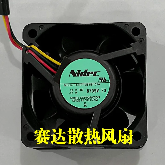 

Nidec 6025 12V 0.17A D06T-12B1S1 01A Cooling Fan 60*60*25mm