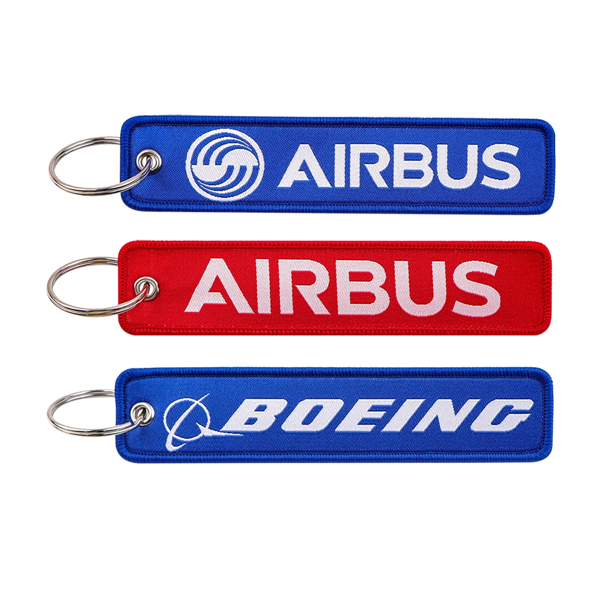 

Air Marker Embroidery Key Fob Blue and Red Key Tag For Cars Backpack Keychain Fashion Keyring Gifts for Men Women Accessories
