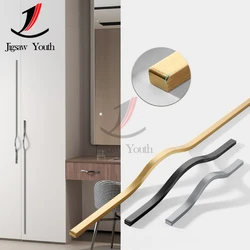 Black and Gold Drawer Long Handle Aluminum Furniture Handles Wardrobe Hardware Cabinet Cabinet Door Wardrobe Door Handle