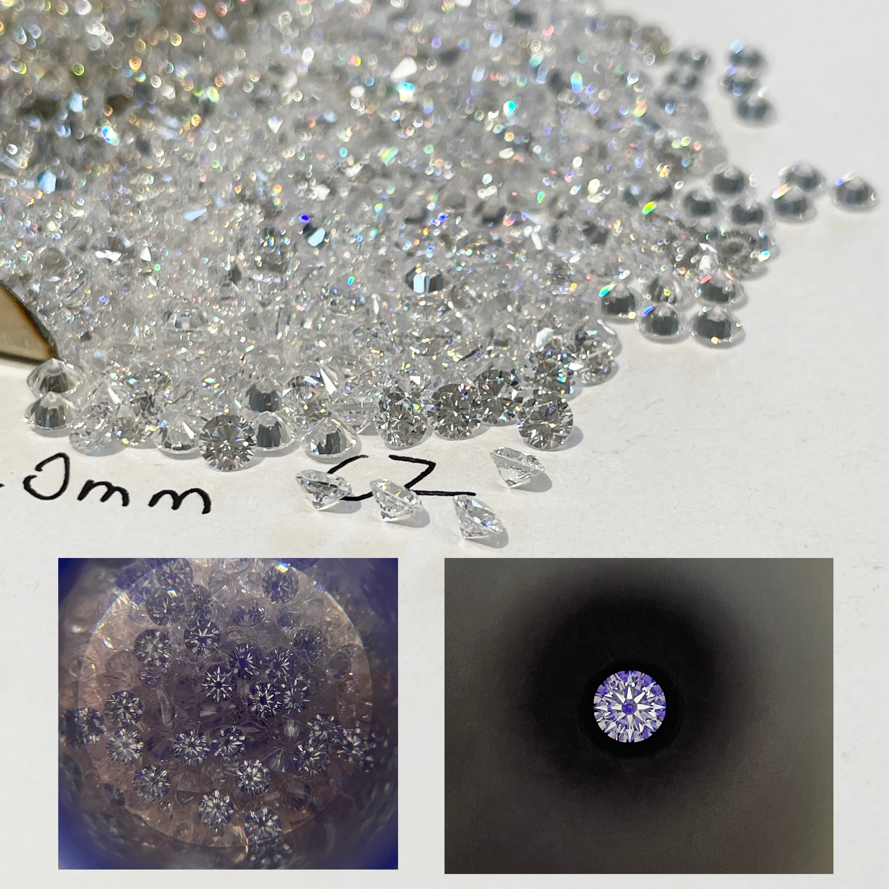 

High Quality Big Size 2.5~7.0mm 50PCS~50000PCS Zircon Round White Cubic Zirconia Stones Beads For Jewelry Bracelets set DIY