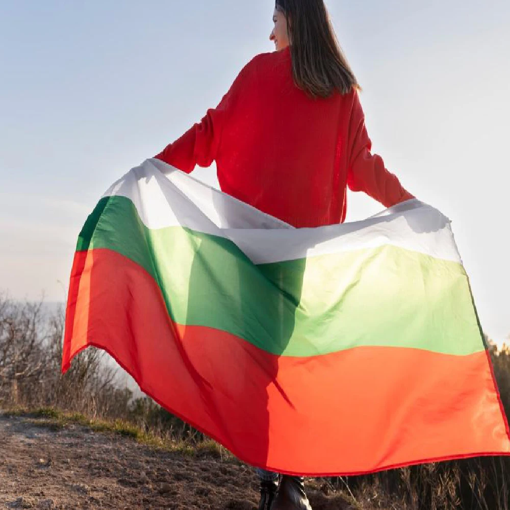 FLAGLINK 90x150 CM Bg Bgr Bandera de Bulgaria para Decoración