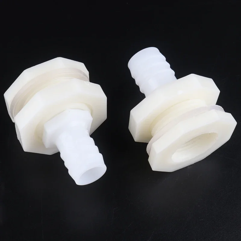 5 pcs aquarium bulkhead fitting set 3/4 inch male thread inlet outlet connector for tank drainage irrigation systems compatible