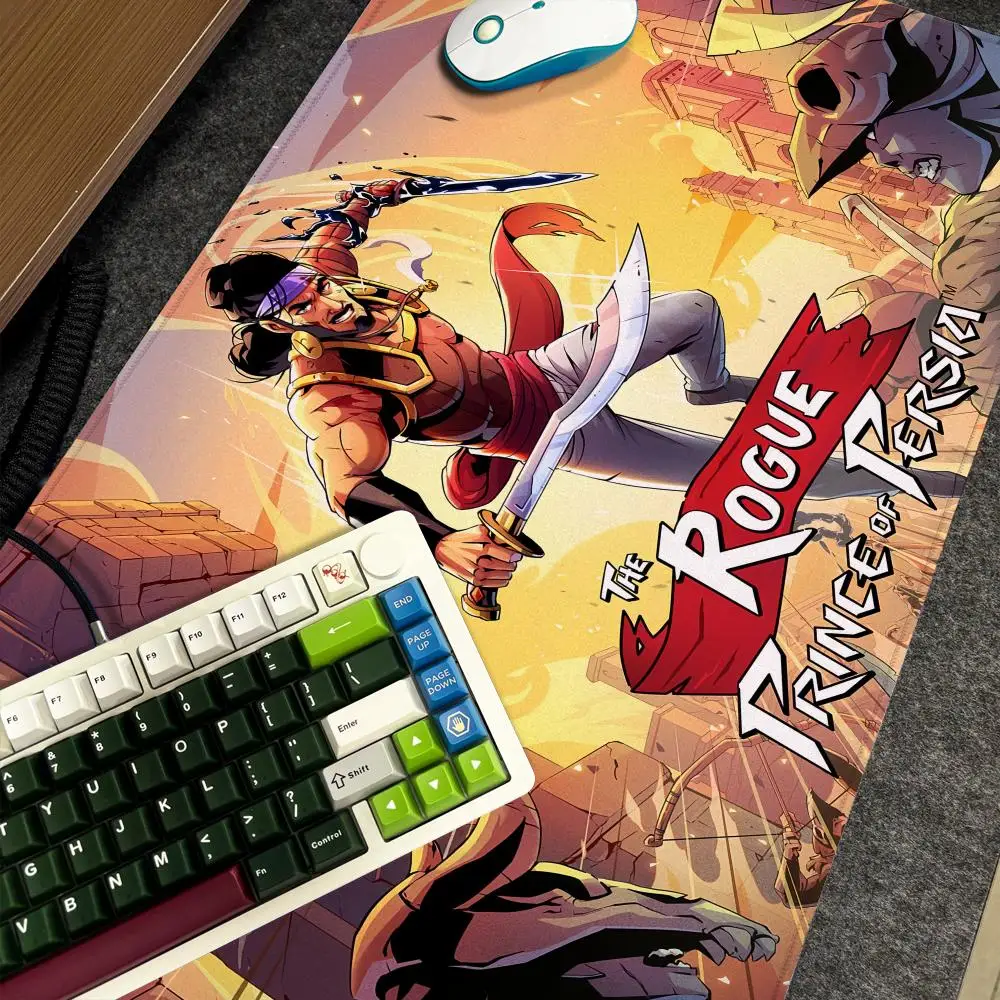 

P-Prince of Persia Rogue Mouse Pad Xxl Computer Large Size Non-slip Gamer Keyboard 90x40cm Art Design HD Deskmat