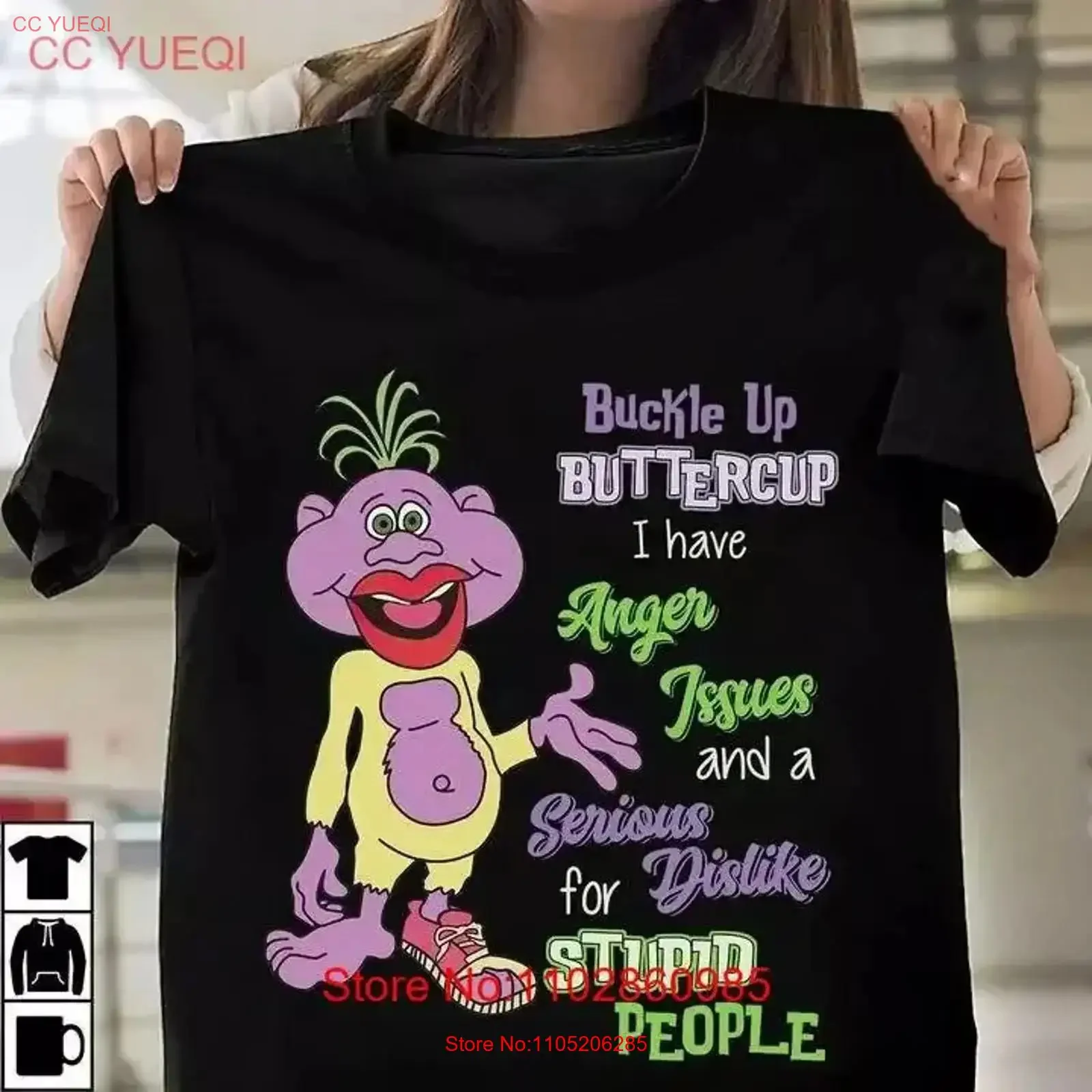 Funny Peanut Jeff Dunham shirt vintage Washed streetwear homme Top For Everyday Wear Casual designer clothes Stylish Soft