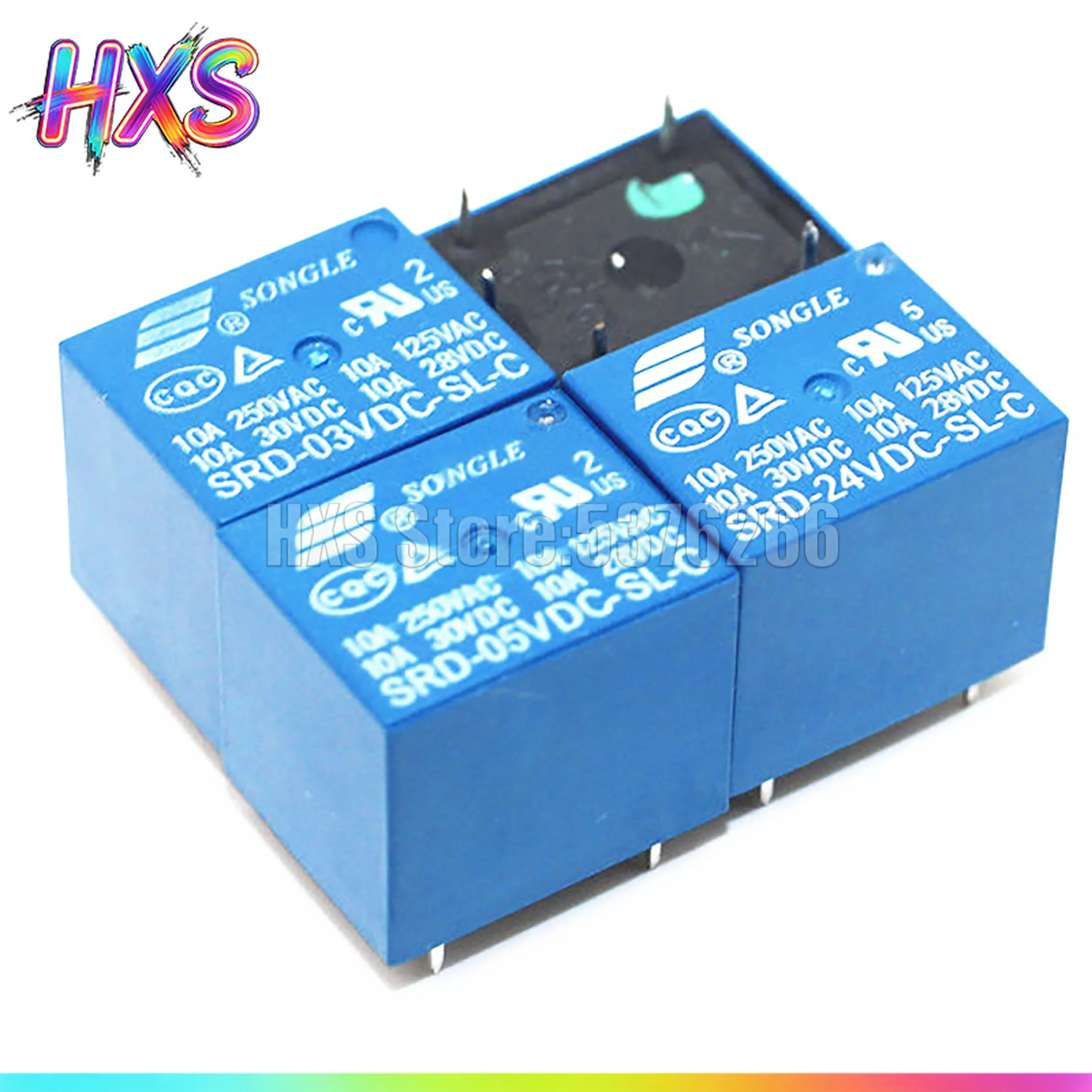 5PCS Relay SRD-03VDC-SL-C SRD-05VDC-SL-C SRD-24VDC-SL-C SRD-12VDC-SL-C 3V 5V 6V 9V 12V 24V 48V 10A 250VAC 5PIN Relays Relais