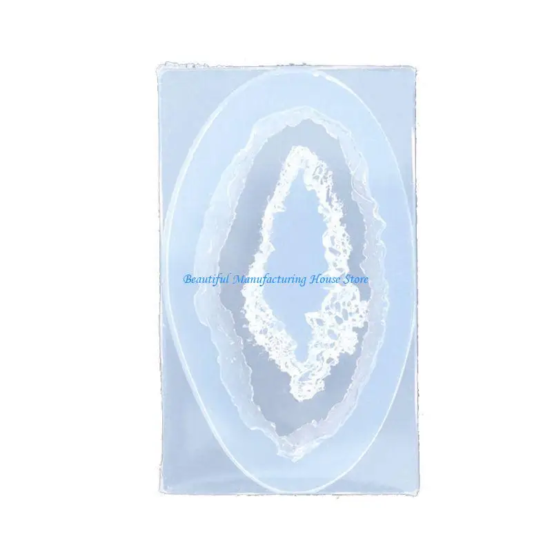 E56A DIY Crystal Rock Cluster Geode Druzy Pendant Silicone Mold Handmade Creative Art Craft Resin Jewelry Maki