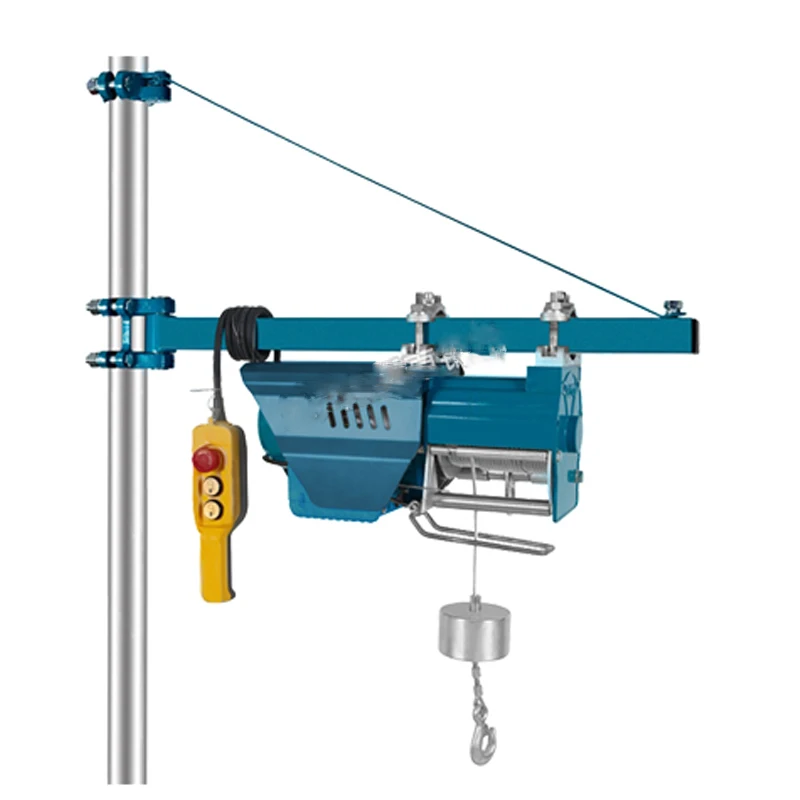 220V 1000W Industrial Mini Electric Hoist 125-25KG Load 35M Lift Aluminum Alloy Crane for Factory & Warehouse