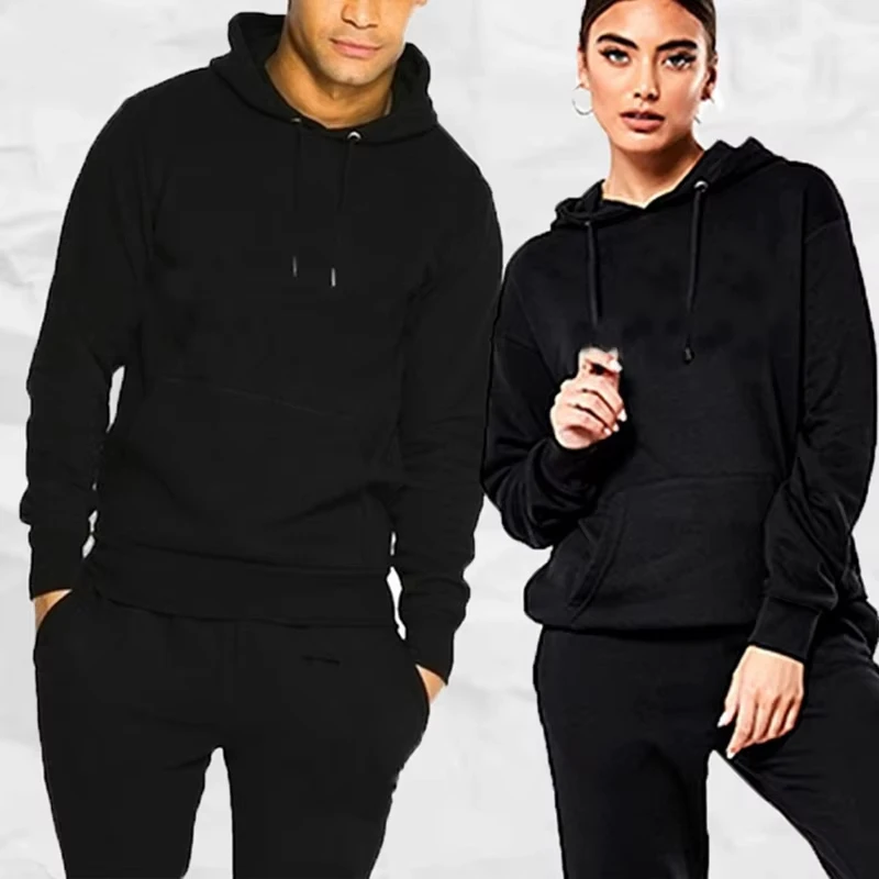 2025 Winter Brand Men's Tracksuit Eco Soft Long Sleeve Pullover Joggers 2pcs Set Fitness Running Suits Sportswear Male