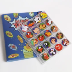 Lote De Tazos Album Looney Taxos Tunes 100Pcs New Complete Collection Super Mega Master Tasos Round Chaps Full Set Cards Album