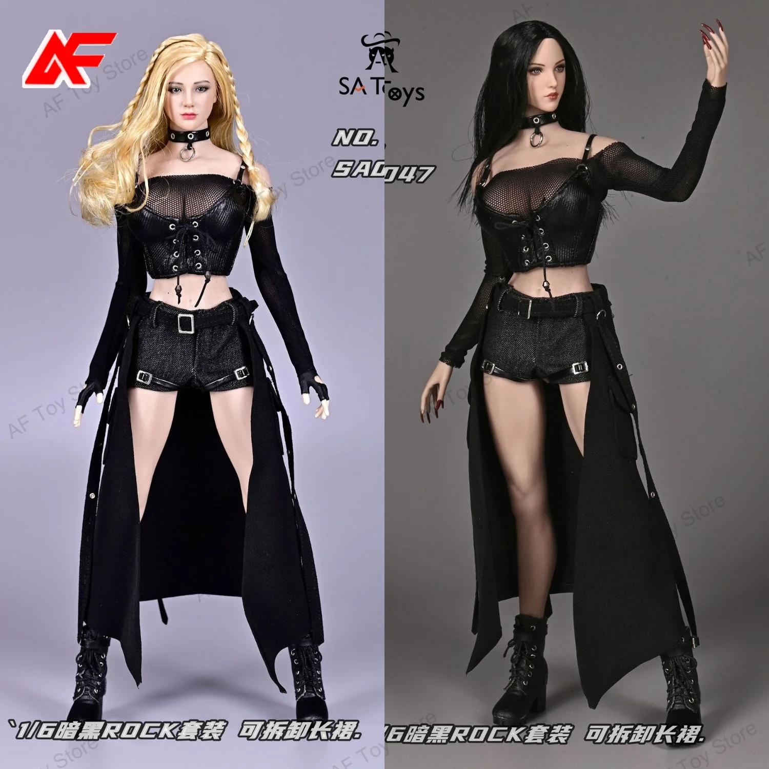 

SA Toys SA047 1/6 Масштаб Темный готический стиль Платье Комплект одежды подходит для 12 дюймов TBL PH JO Женская фигурка тела куклы