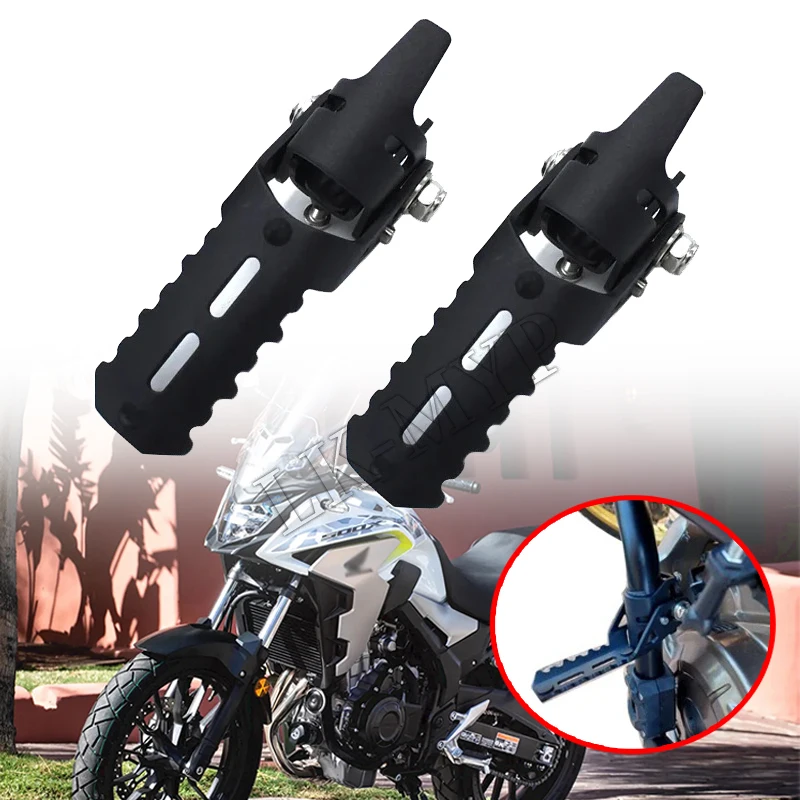 

Motorcycle Highway Front Foot Pegs CB 500 X Folding Footrests Clamps Fit For Honda CB500X CB400X Universal 22-25mm Accessories