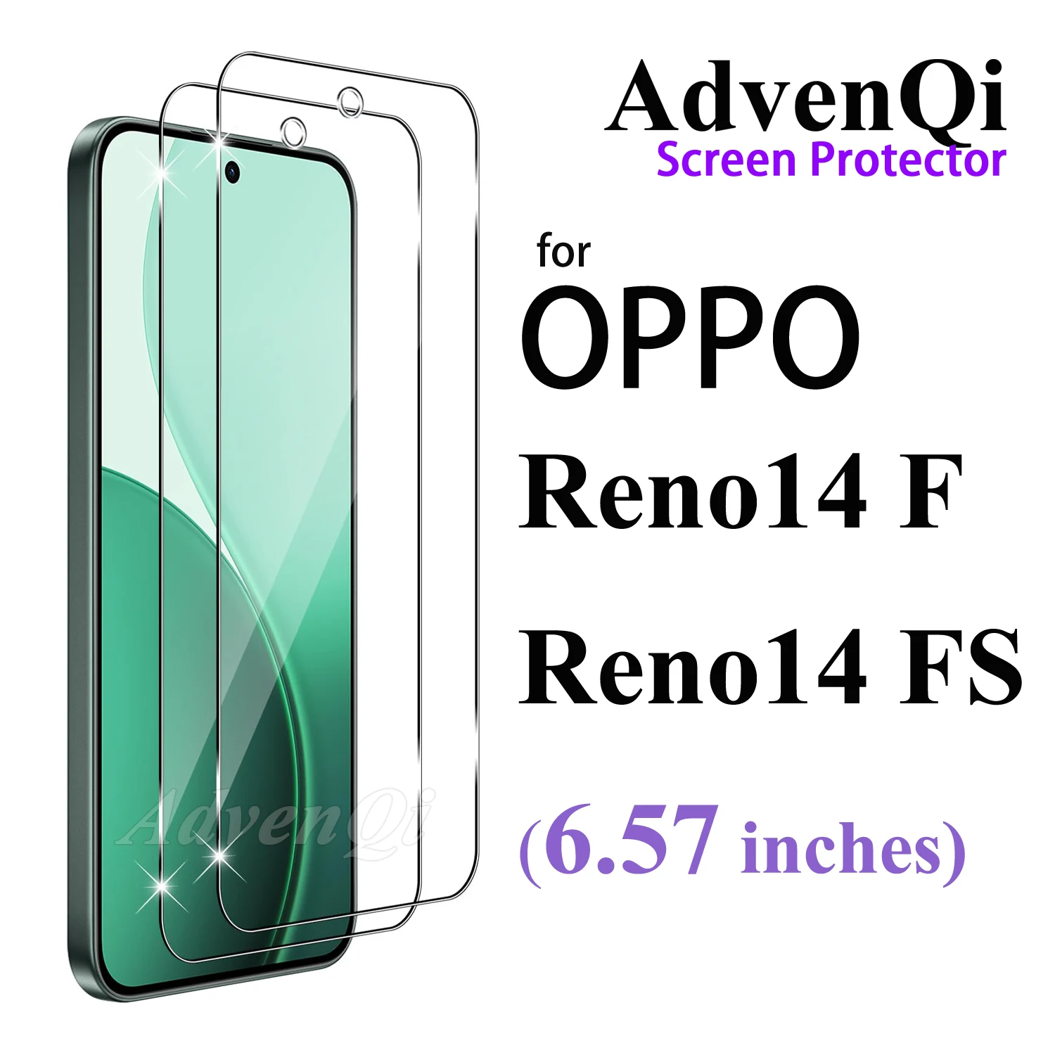 For OPPO Reno14 F FS 6.57 Inches Screen Protector Tempered Glass Crystal HD Mica 9H Protective Anti Scratch Case Friendly
