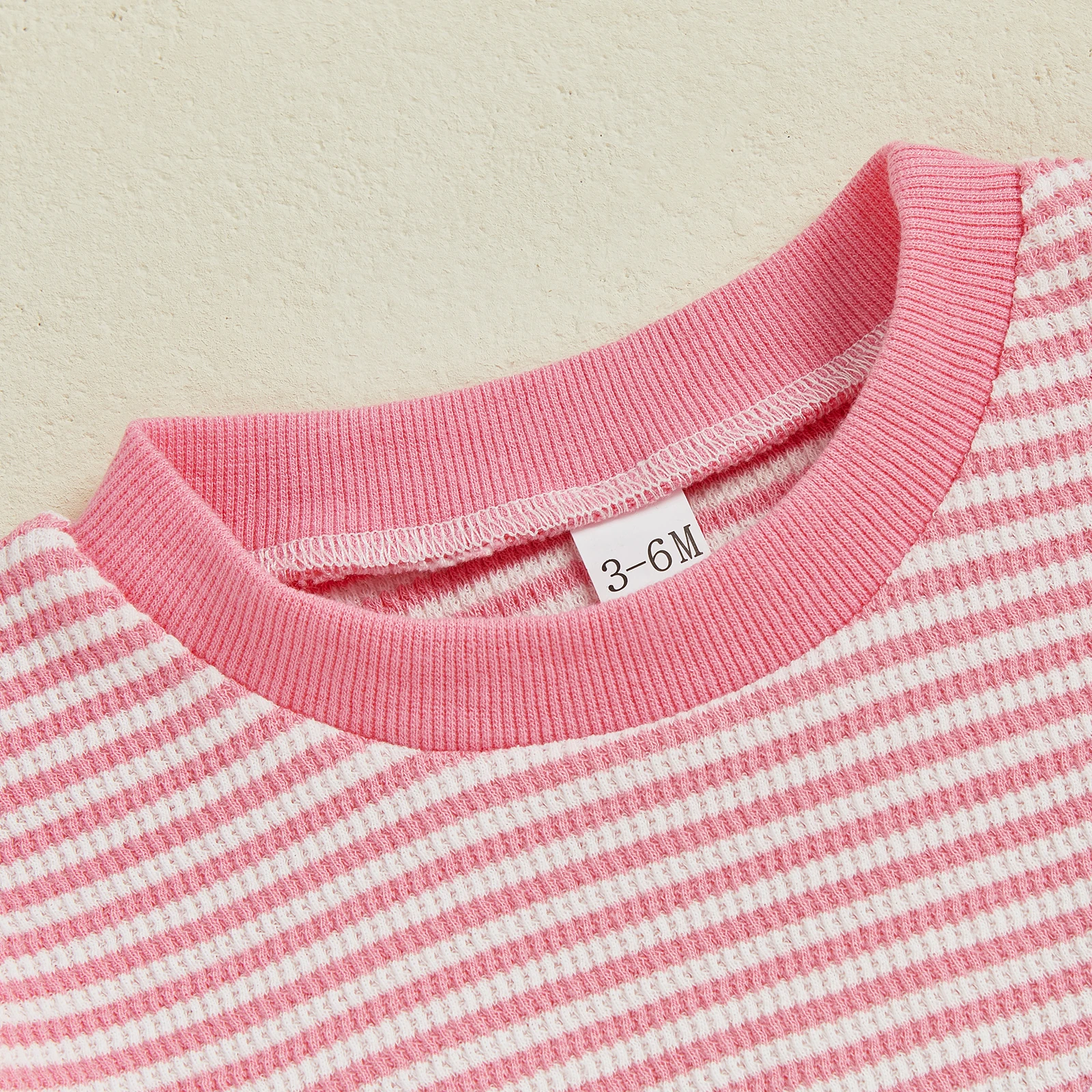 

0-18 Months Baby Girls Thanksgiving Romper Letter Embroidery Striped Long Sleeve Jumpsuits for Newborn Fashion Clothes