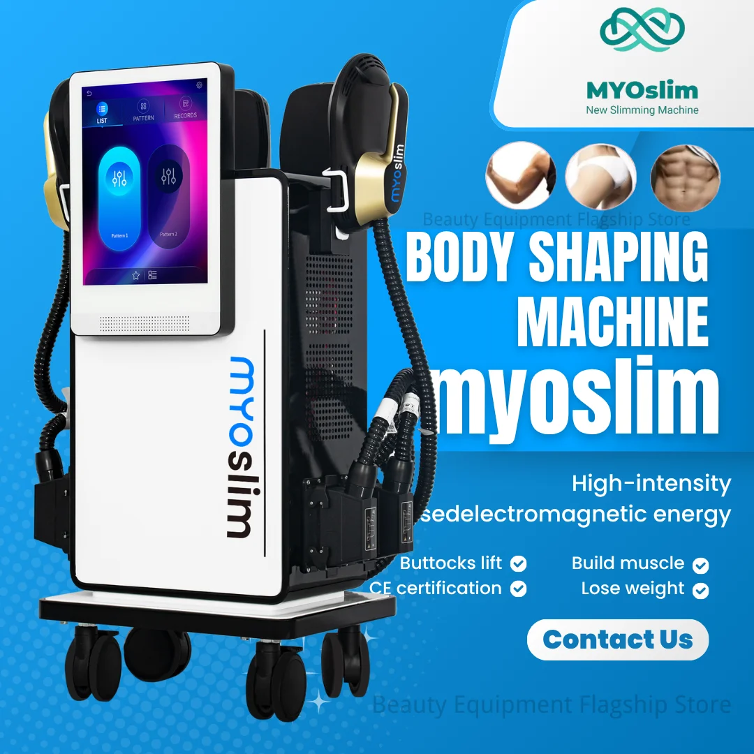 

Professional RF myoslim Body Sculpting Machine Electric EMS Fat Burning Slimming Muscle Stimulator 15 Tes 6500W 5 Handle Neo
