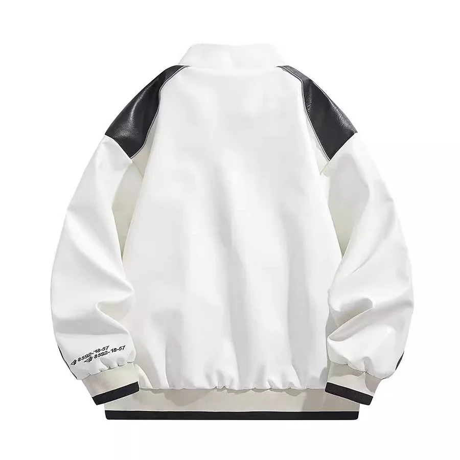 الخريف رجل الطيار سترة رسالة مطبوعة الوقوف طوق الذكور ملابس خارجية الشارع الشهير طويلة الأكمام فضفاضة عادية يندبروف الرجال معطف