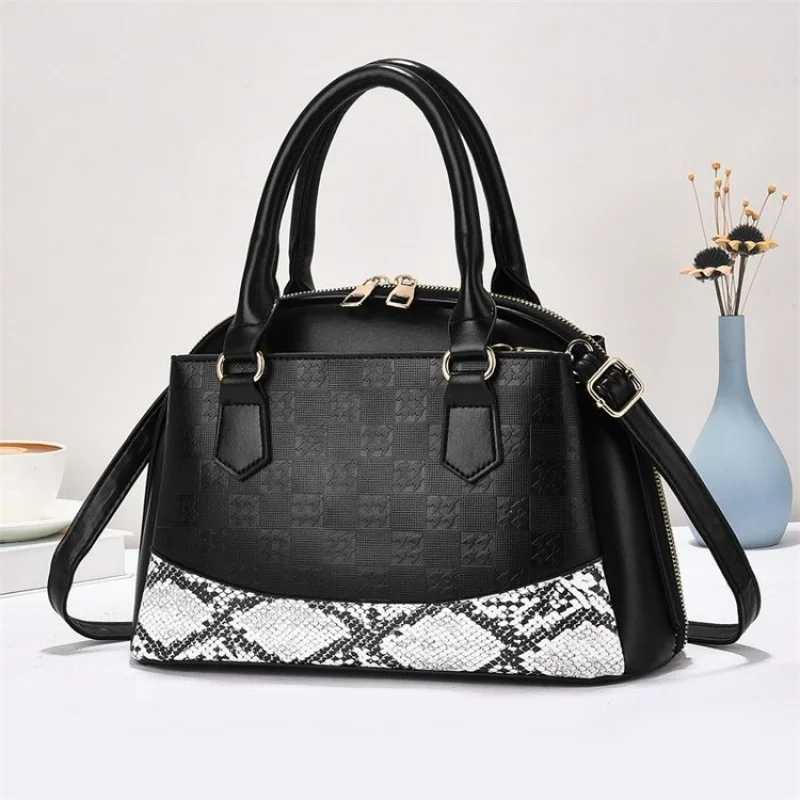 

Elegant Women Shoulder Bag Made From Genuine Leather Top Zip Closure Secure Carry