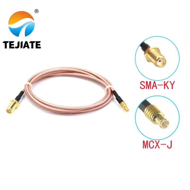 1 قطعة TEJIATE كابل محول MCX إلى SMA نوع MCX-J تحويل SMA-KY 8-90 سنتيمتر 1 متر 1.5 متر 2 متر طول موصل RG316 سلك