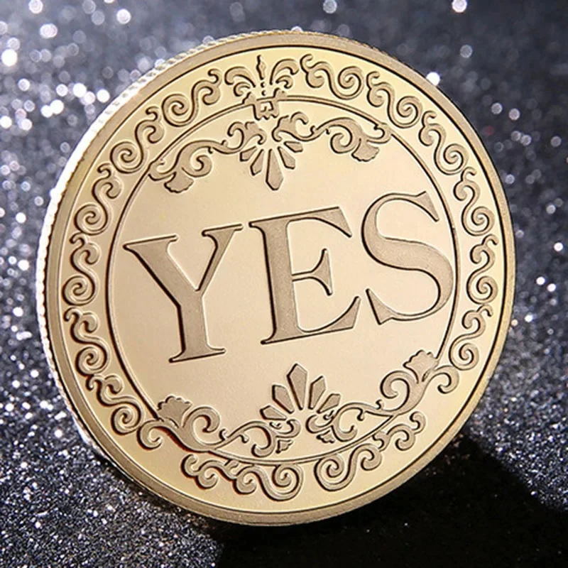 Yes/No Coins Help Decide Collectible Toys Exciting Coin-plated Souvenirs for Children's Holiday Gifts