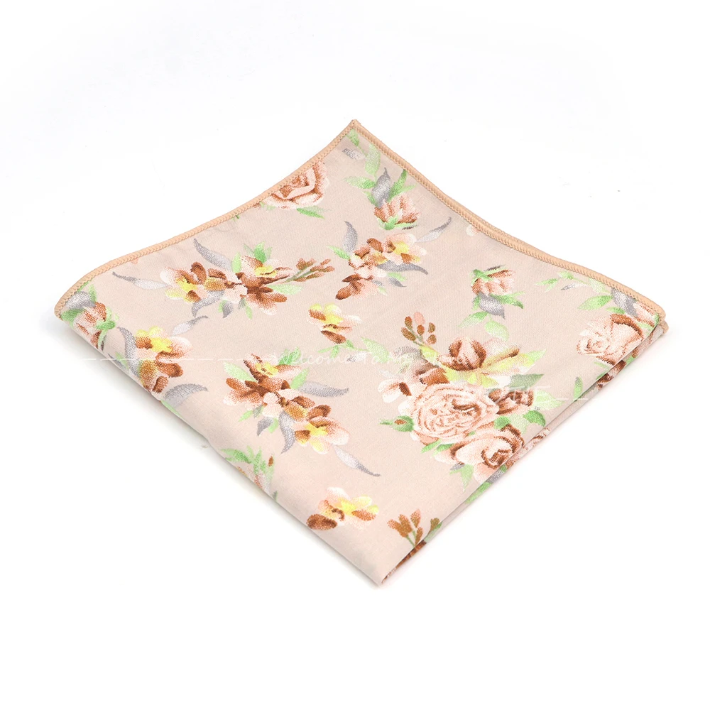 Mouchoirs en coton à motif floral, joli mouchoir de poche à fleurs vertes, Hanky Craings.com pour les affaires, la fête de mariage, les accessoires