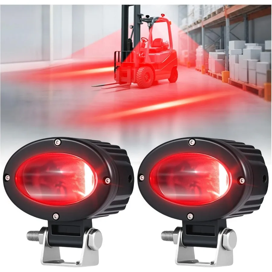 

Светодиодный защитный фонарь для вилочного погрузчика, красный, 2 шт., прямая линия, предупреждающая зона, сигнальная лампа для вилочного погрузчика для складского пешеходного промышленного использования