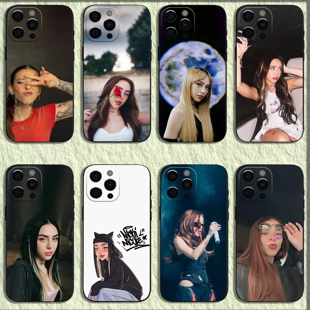 Singer N-Nicki N-Nicole Phone Case For iPhone 16,15,14,13,12,11,Pro,X,XS,Max,XR,Plus,Mini Soft Black Cover