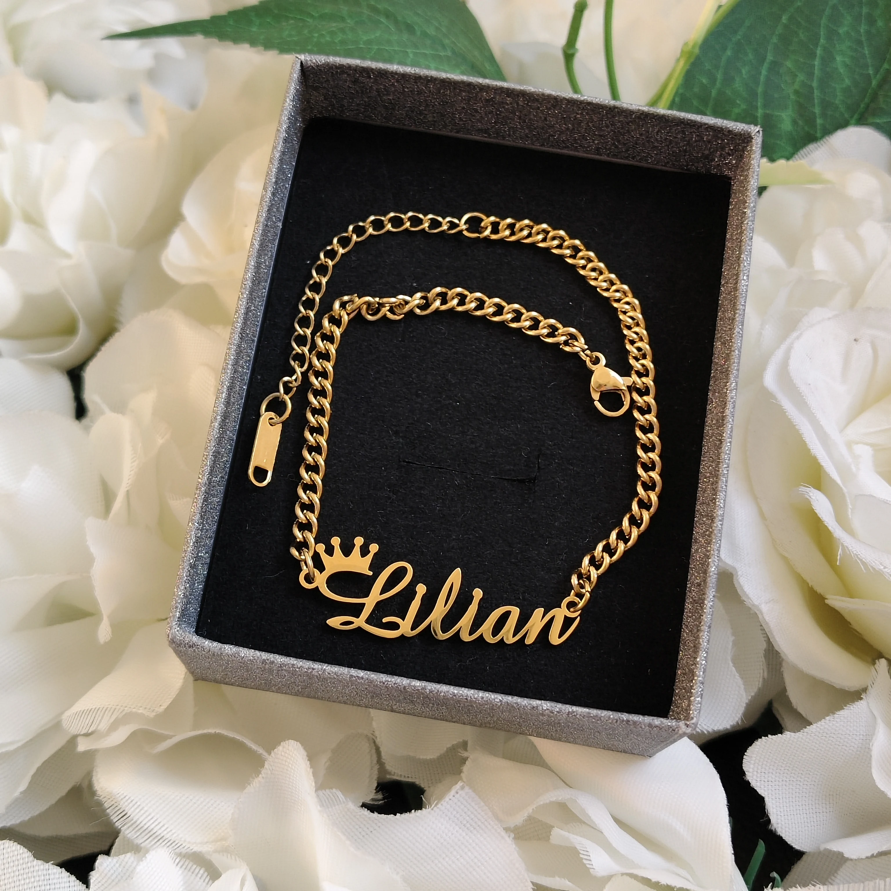 DHQH 2025 New Wholesale Personalized Letter Necklace Bracelet Set Customized Name Set Birthday Gift Manufacturer Direct Sales