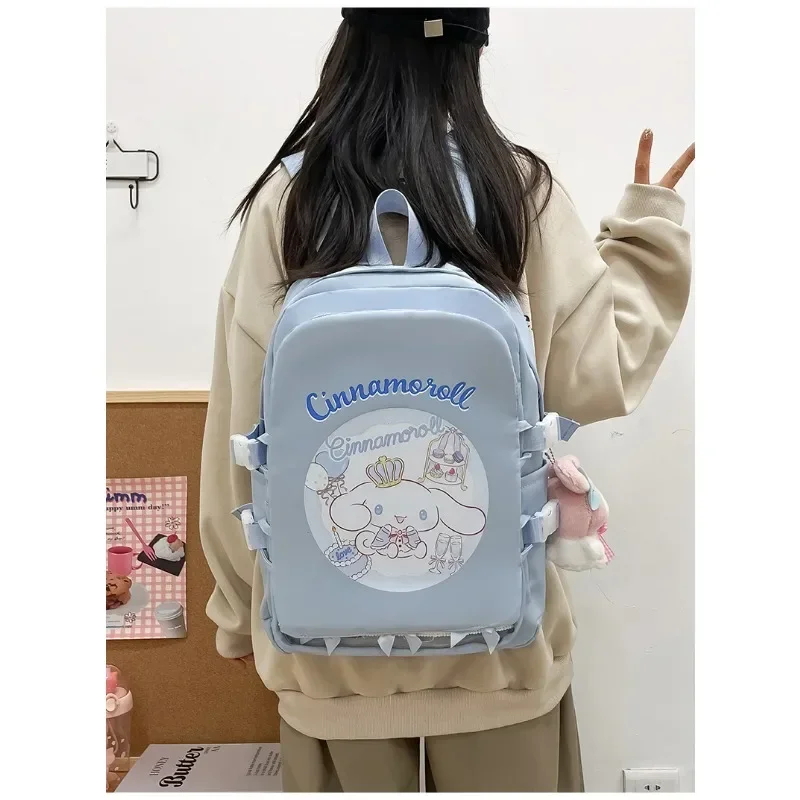 Sanrio My Melody Cinnamoroll Backpack Kawaii Girl Heart Large Capacity Light Lovely Female Junior High School Student Kuromi Bag