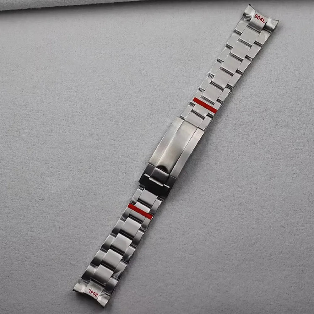 Modified 20mm steel strap watch replacement strap fine adjustment strap solid steel band Zhongguang five beads