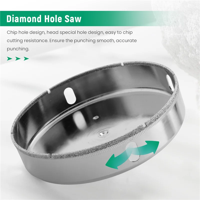 

A53Q-130Mm/5Inch Diamond Drill Bits Hole Saw Hollow Core Drill Bits For Glass Porcelain Tiles Marble Granite Quartz